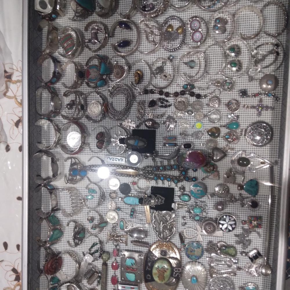 Vintage sterling silver mens and ladies jewelry